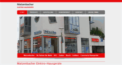 Desktop Screenshot of matzenbacher-elektro.de