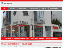 Tablet Screenshot of matzenbacher-elektro.de